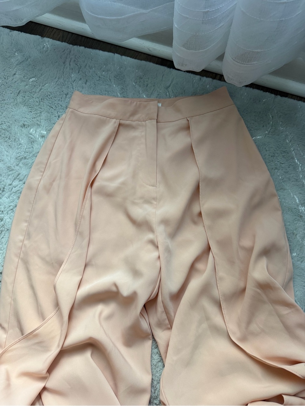 Dance & Marvel Peach Wide-Leg Dress Pants